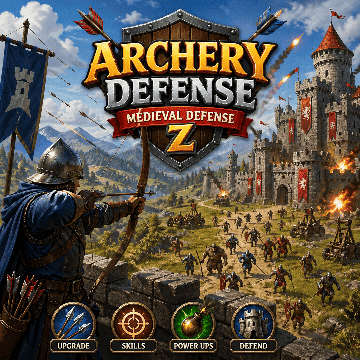 Archery Defense: Medieval Defense Z Guardians
